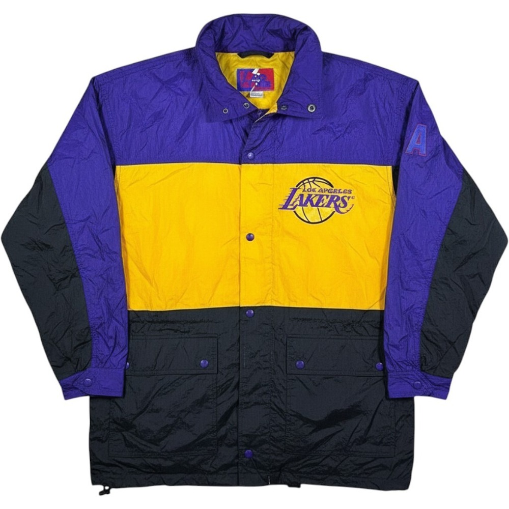 Vintage 90s Pro Player LA Lakers Colorblock Windbreaker Jacket Men's Small NWT‎